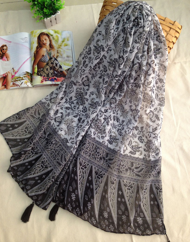 Cotton voile scarf shawl wholesale