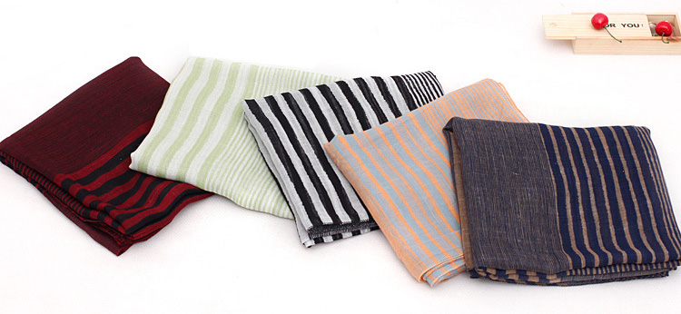 Wholesale cotton striped scarf