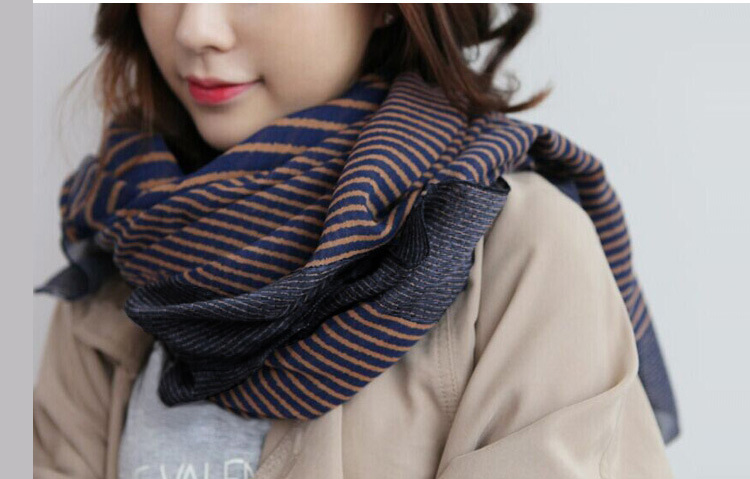 Wholesale cotton striped scarf