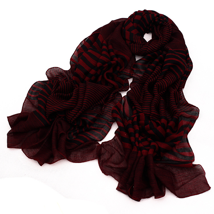 Wholesale cotton striped scarf