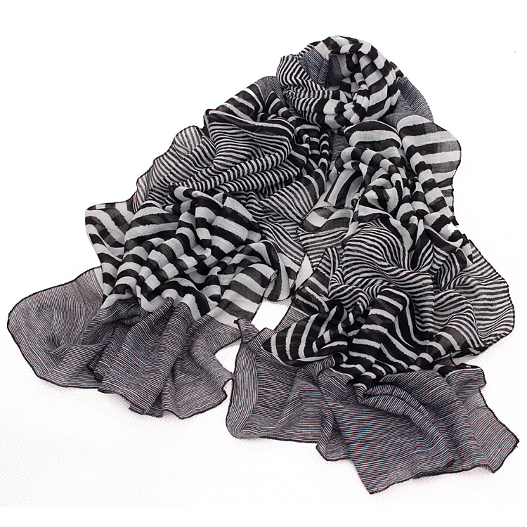 Wholesale cotton striped scarf