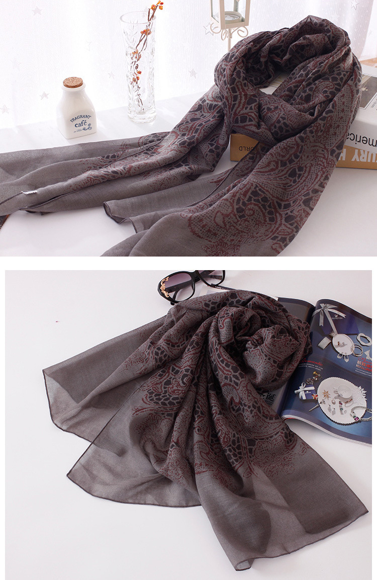 Womens casual floral scarf wholesale