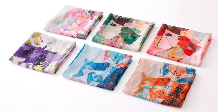 Autumn chiffon silk scarf wholesale