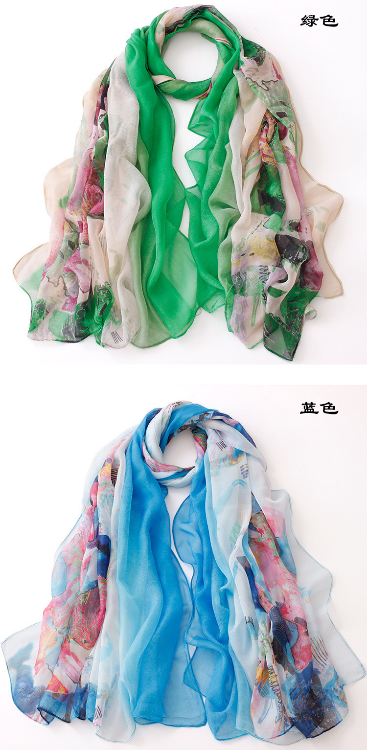 Autumn chiffon silk scarf wholesale