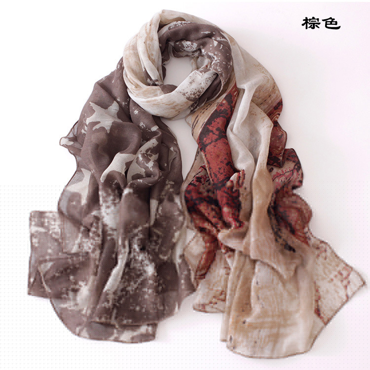 Ink painting print scarf wholesale