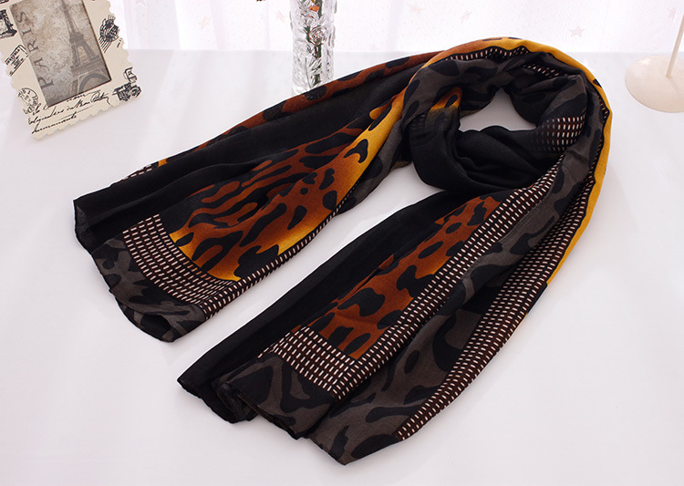 Leopard cotton twill scarves wholesale