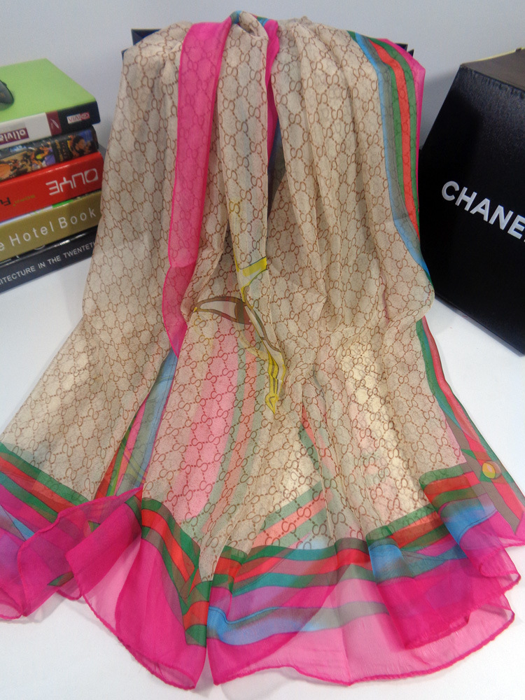 Chain silk scarf wholesale