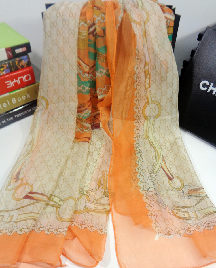 Chain silk scarf wholesale