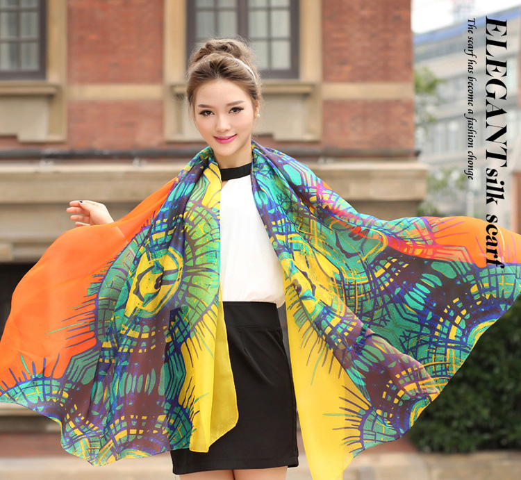 Large chiffon scarf wholesale