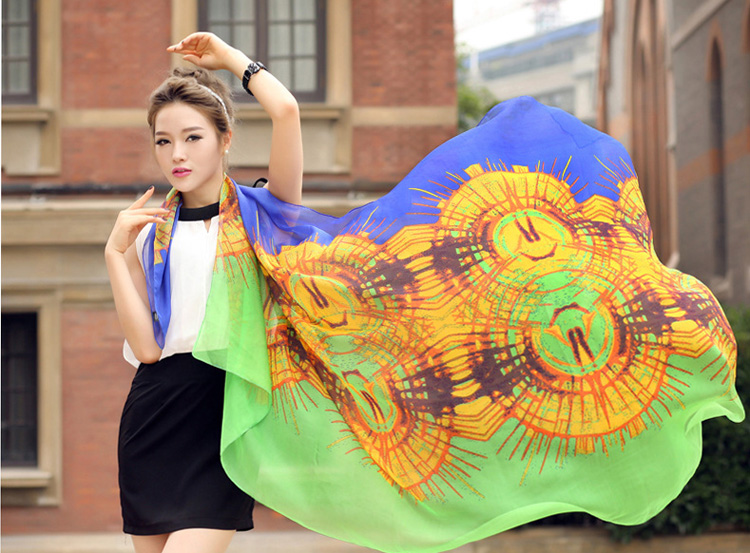 Large chiffon scarf wholesale