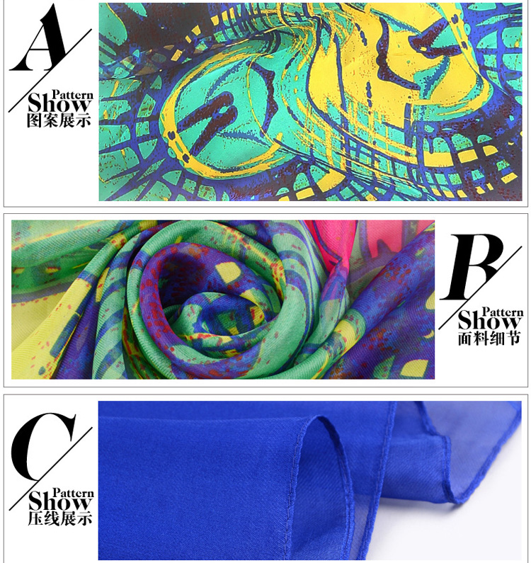 Large chiffon scarf wholesale