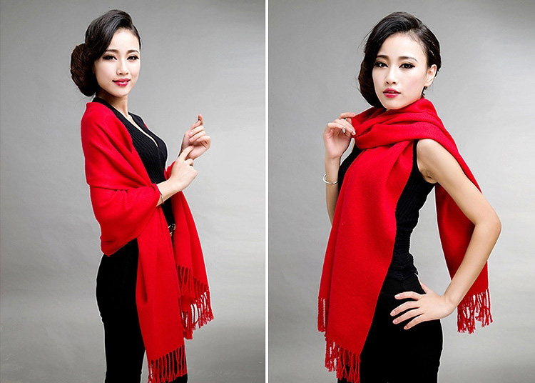Wholesale red cotton scarf