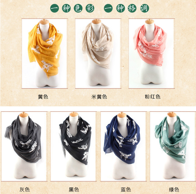 Wholesale cotton embroidered scarf