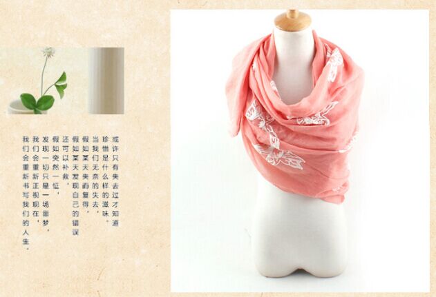 Wholesale cotton embroidered scarf