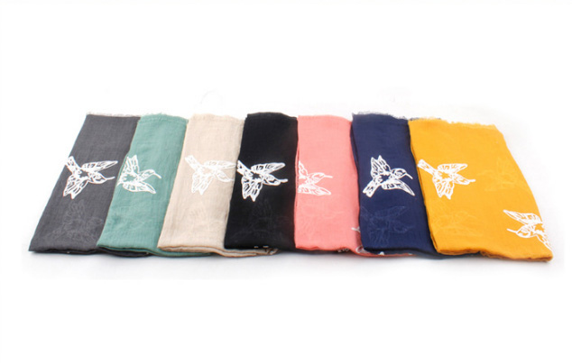Wholesale cotton embroidered scarf
