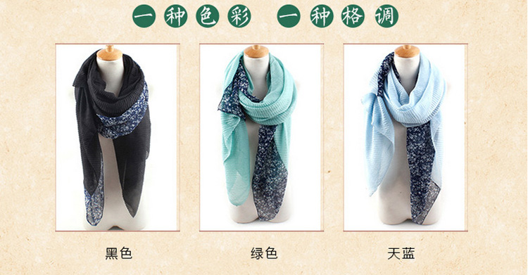 Wholesale chiffon and cotton scarf