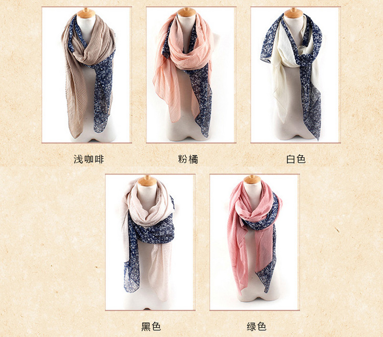 Wholesale chiffon and cotton scarf