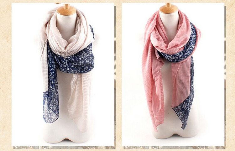 Wholesale chiffon and cotton scarf