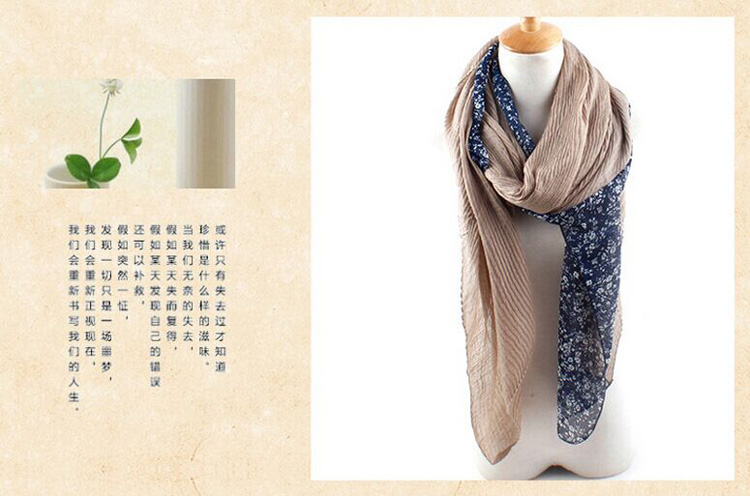 Wholesale chiffon and cotton scarf