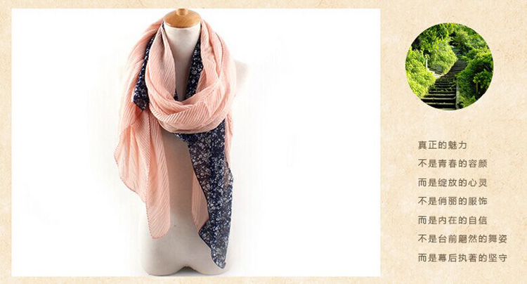 Wholesale chiffon and cotton scarf