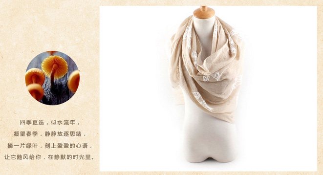 Wholesale cotton embroidered scarf
