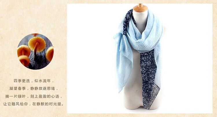 Wholesale chiffon and cotton scarf