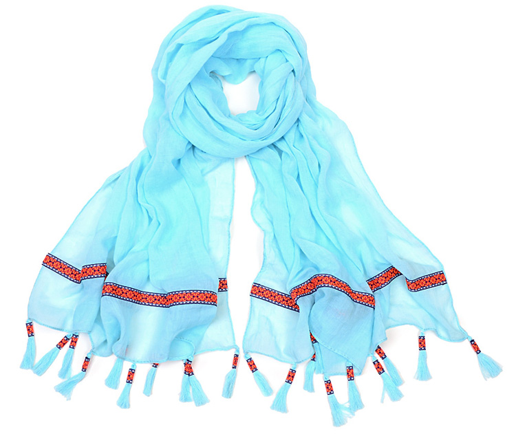 Wholesale fringed hand knit scarf