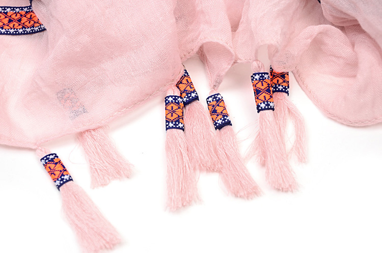 Wholesale fringed hand knit scarf