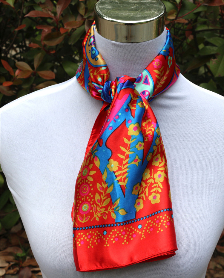 Wholesale print satin square scarf