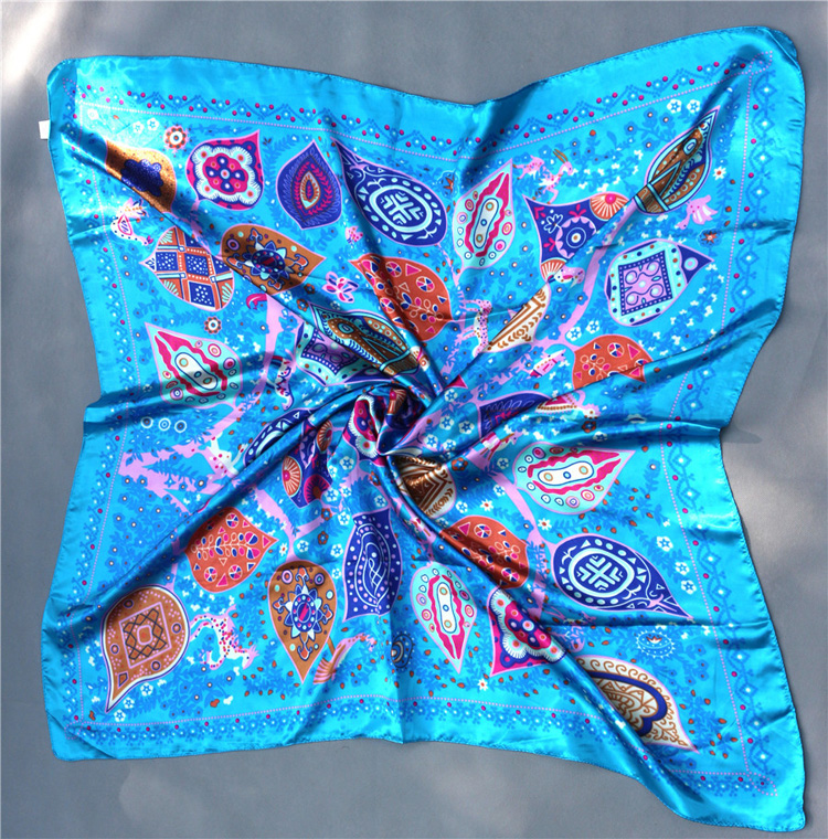 Wholesale print satin square scarf