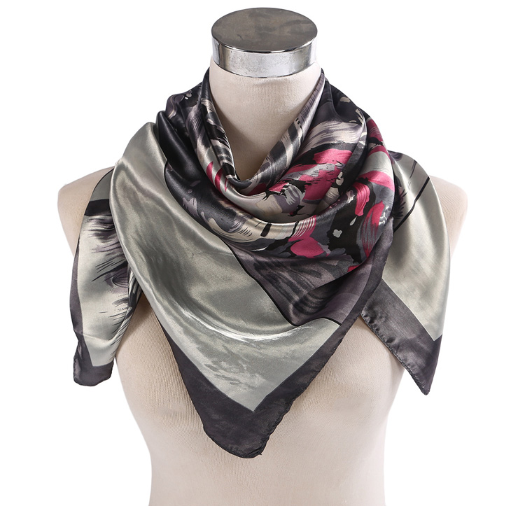 Painting square silk scarf wholesale