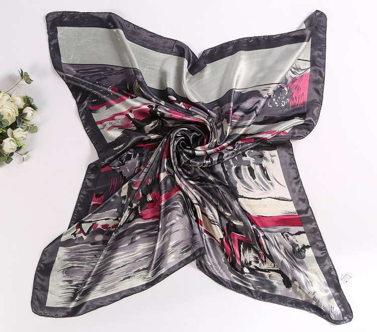 Painting square silk scarf wholesale