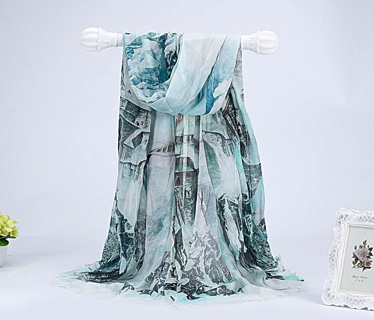 Wholesale digital printing cotton scarf