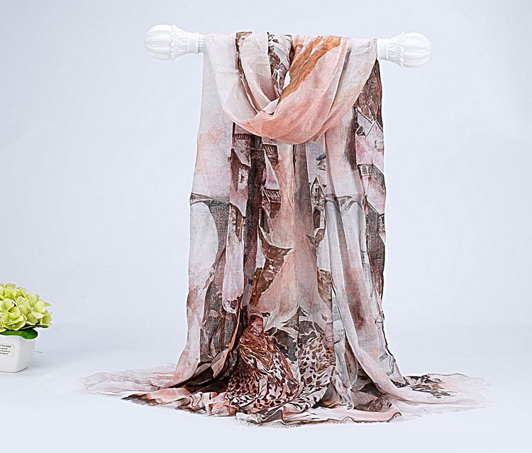 Wholesale digital printing cotton scarf