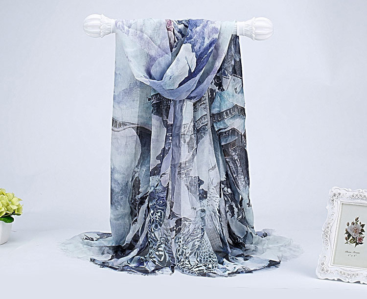 Wholesale digital printing cotton scarf
