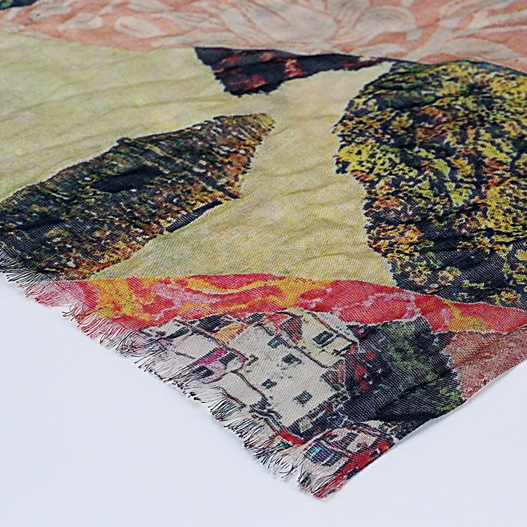 Wholesale digital print cotton scarf