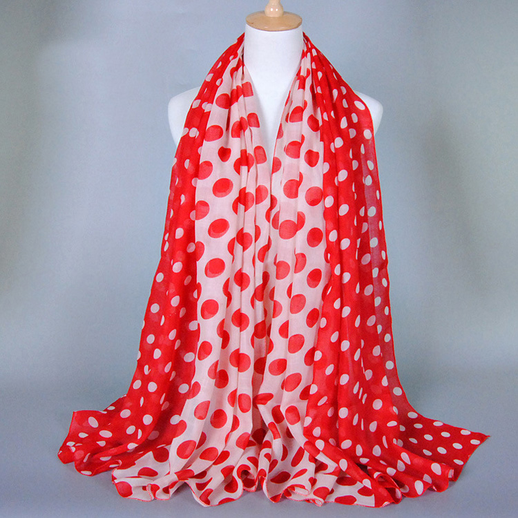 Wholesale viscose dot print scarf