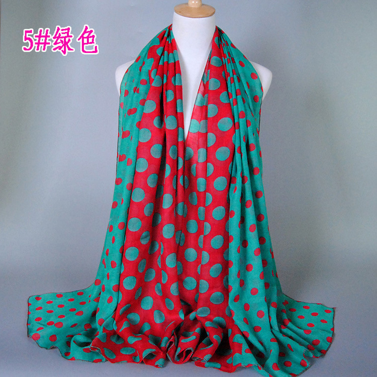 Wholesale viscose dot print scarf