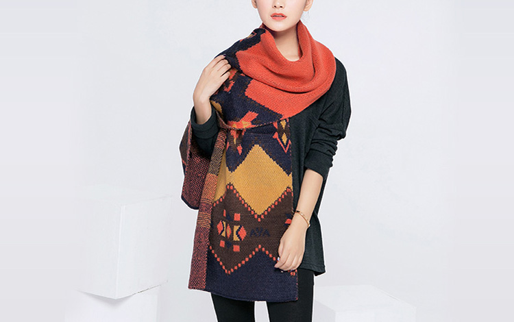 Wholesale women knit wool scarf