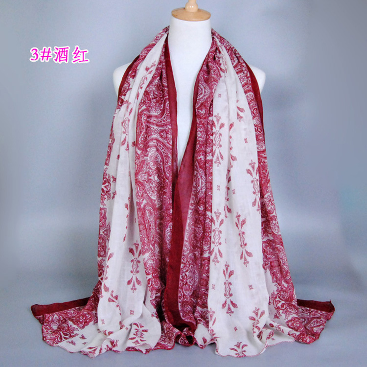Wholesale blue and white scarf