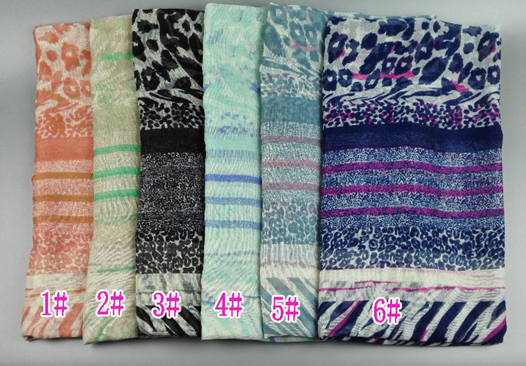 Wholesale leopard viscose scarf fashion
