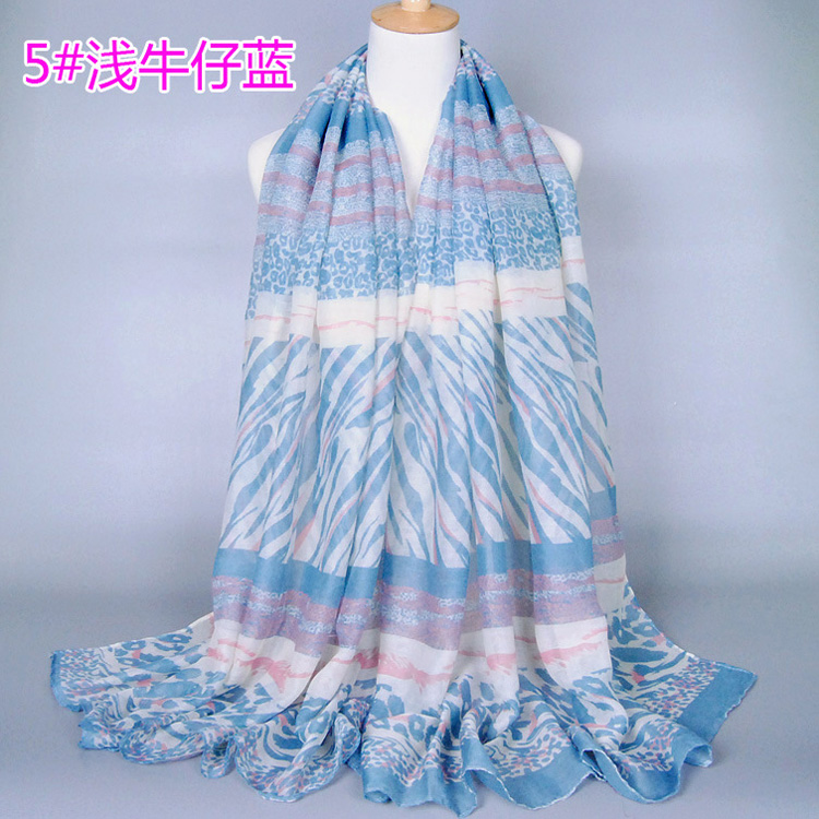 Wholesale leopard viscose scarf fashion