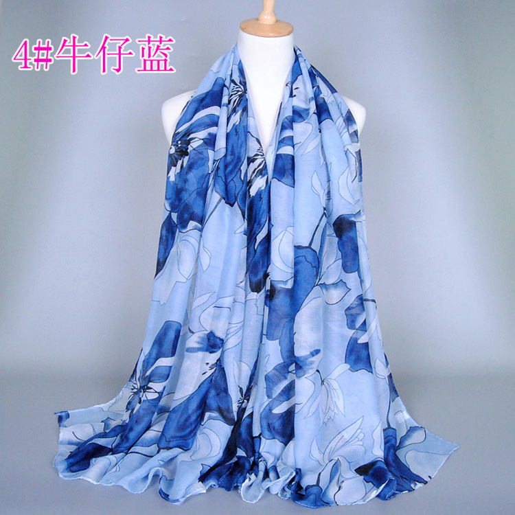 Wholesale viscose cotton neck scarf