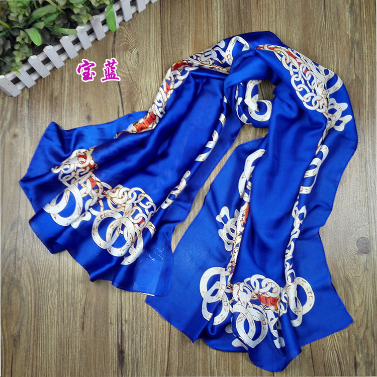 Wholesale women chain silk scarf