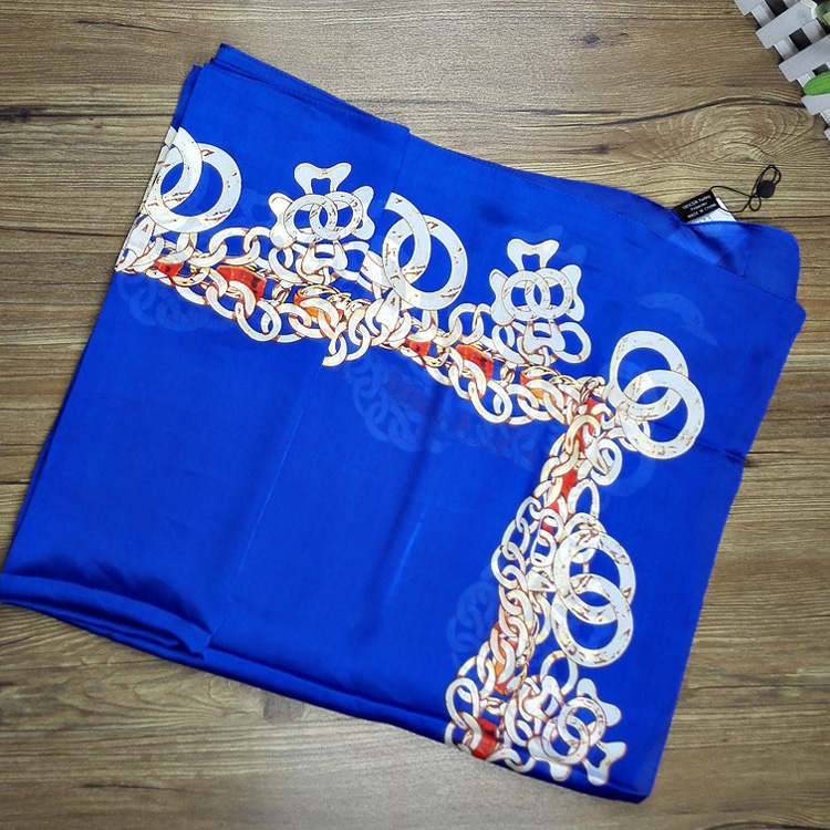 Wholesale women chain silk scarf