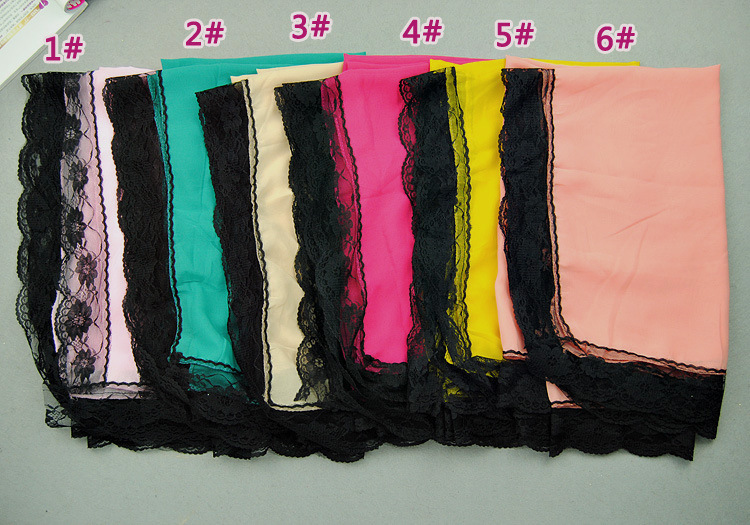 Wholesale lace chiffon scarf