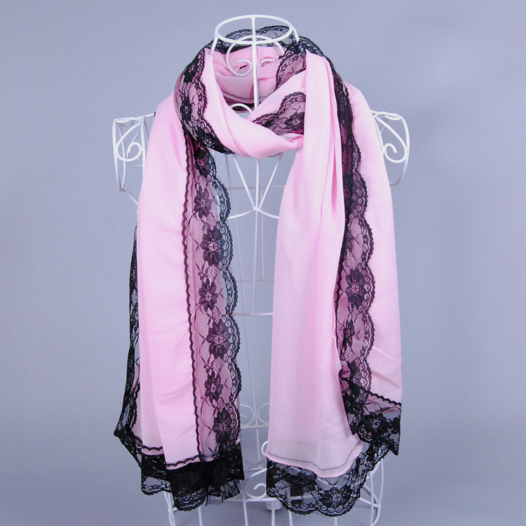 Wholesale lace chiffon scarf
