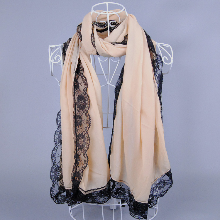 Wholesale lace chiffon scarf