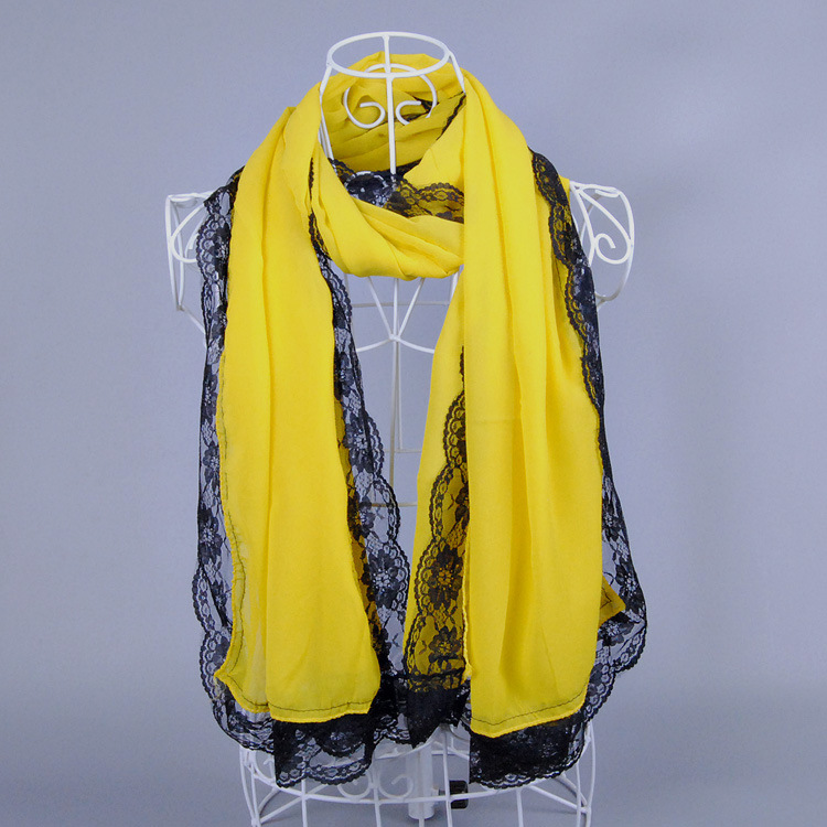 Wholesale lace chiffon scarf