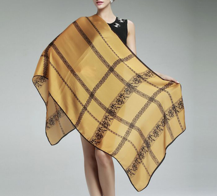 Wholesale lace silk scarf